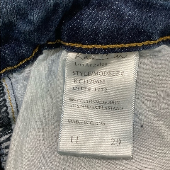 Kancan Distressed Raw Hem Jean Short Stretch - Picture 4 of 6